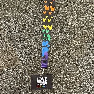 Disney Pride pin trading lanyard